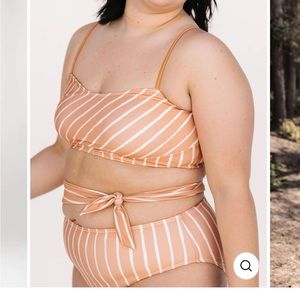 Nani Terracotta Crossover Bralette and Side Tie Bottom